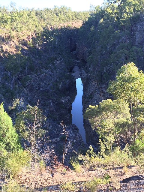 The very narrow end of Robinson Gorge, known as the 'Cattle Dip' for obvious reasons.