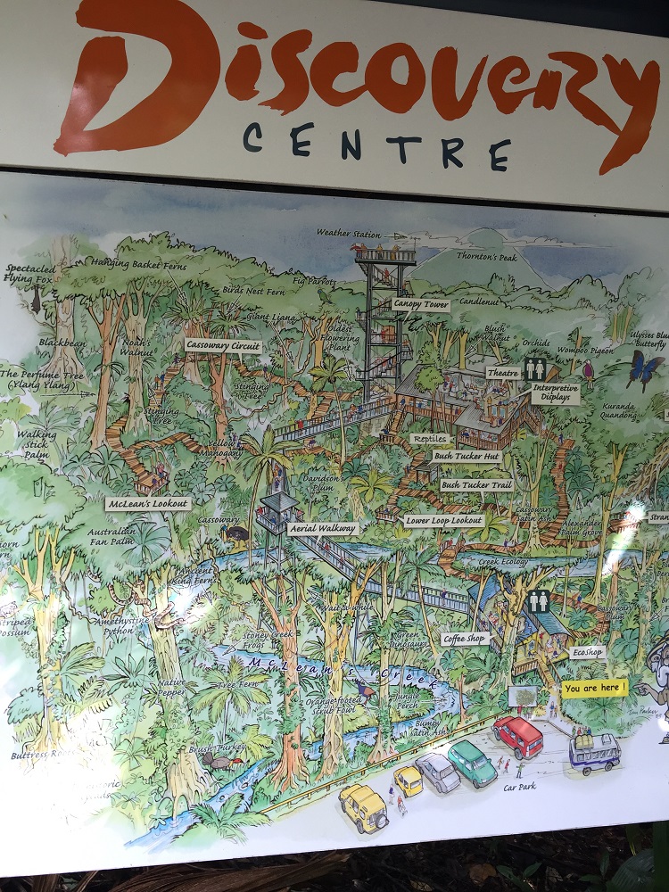 Map of the Daintree Discovery Centre