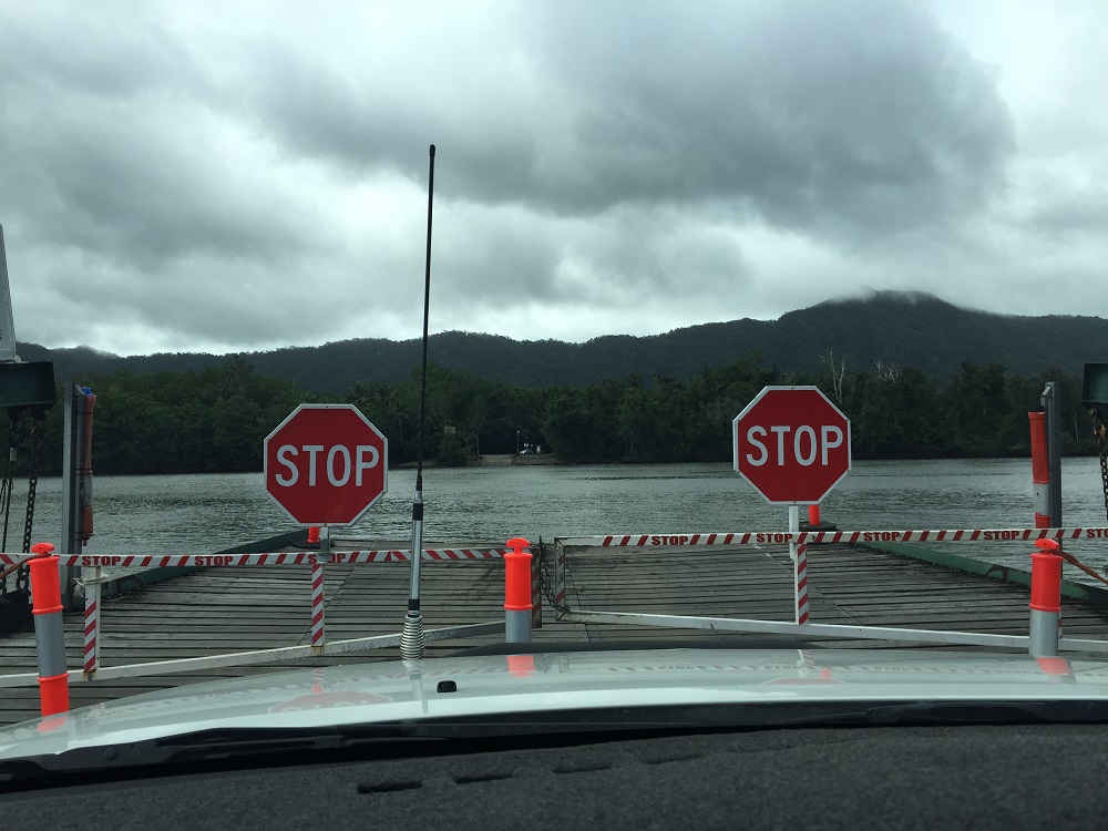 Crossing the Daintree on the car ferry.