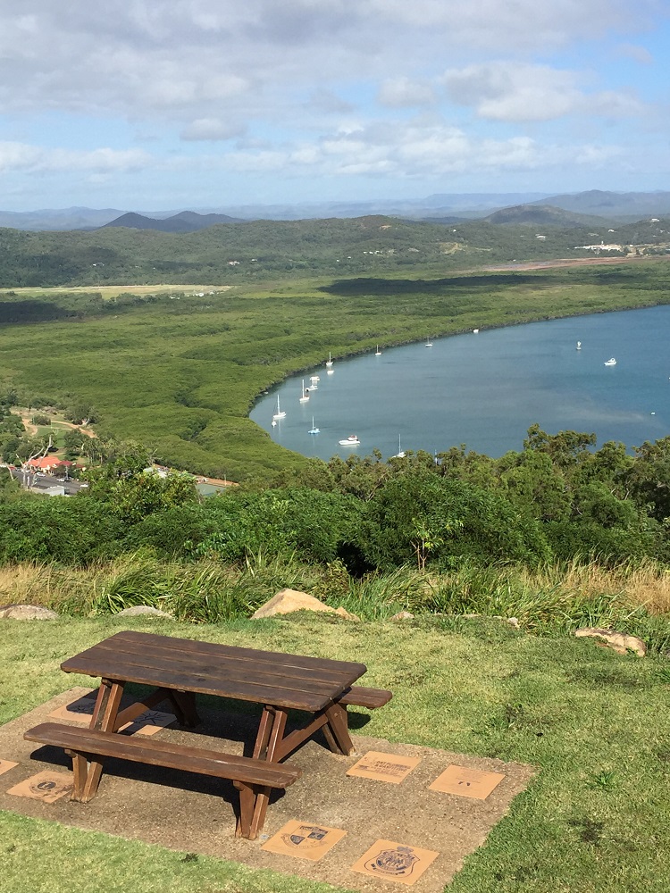 Cooktown and the Endeavour River from Cooks Lookout on Grassy Knoll.