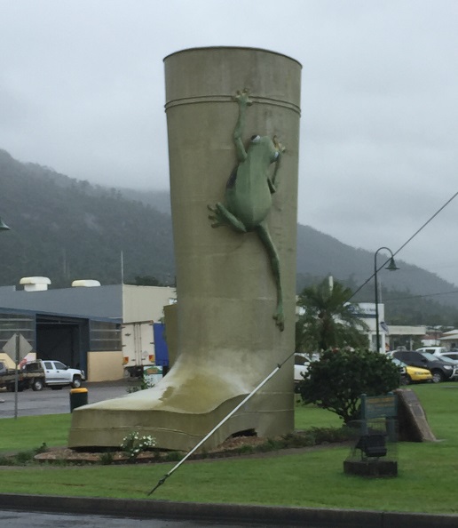 The Big Gumboot at Tully. And yes, it was raining!
