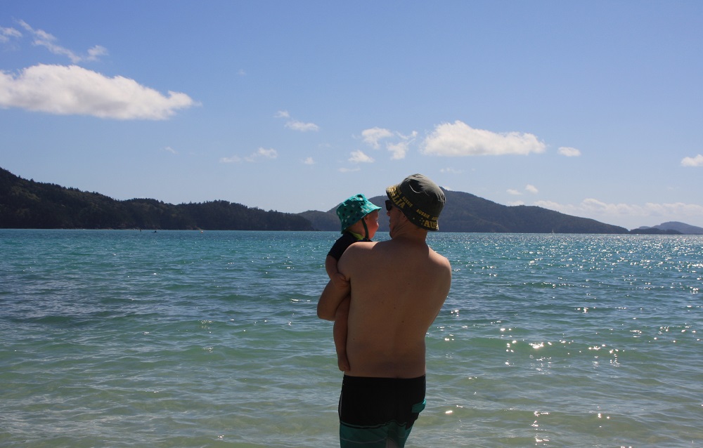 John, this is the Whitsundays, and that's the Pacific Ocean.