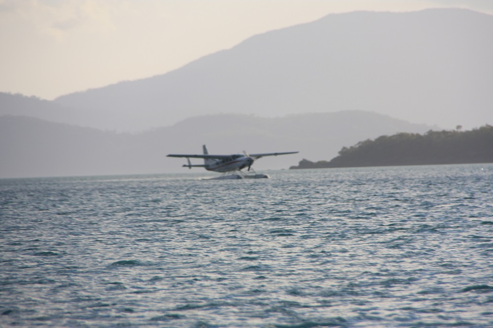 Not all our neighbours travelled by wind alone. Seaplanes can drop into your anchorage, pick you up and take you to the outer Reef.