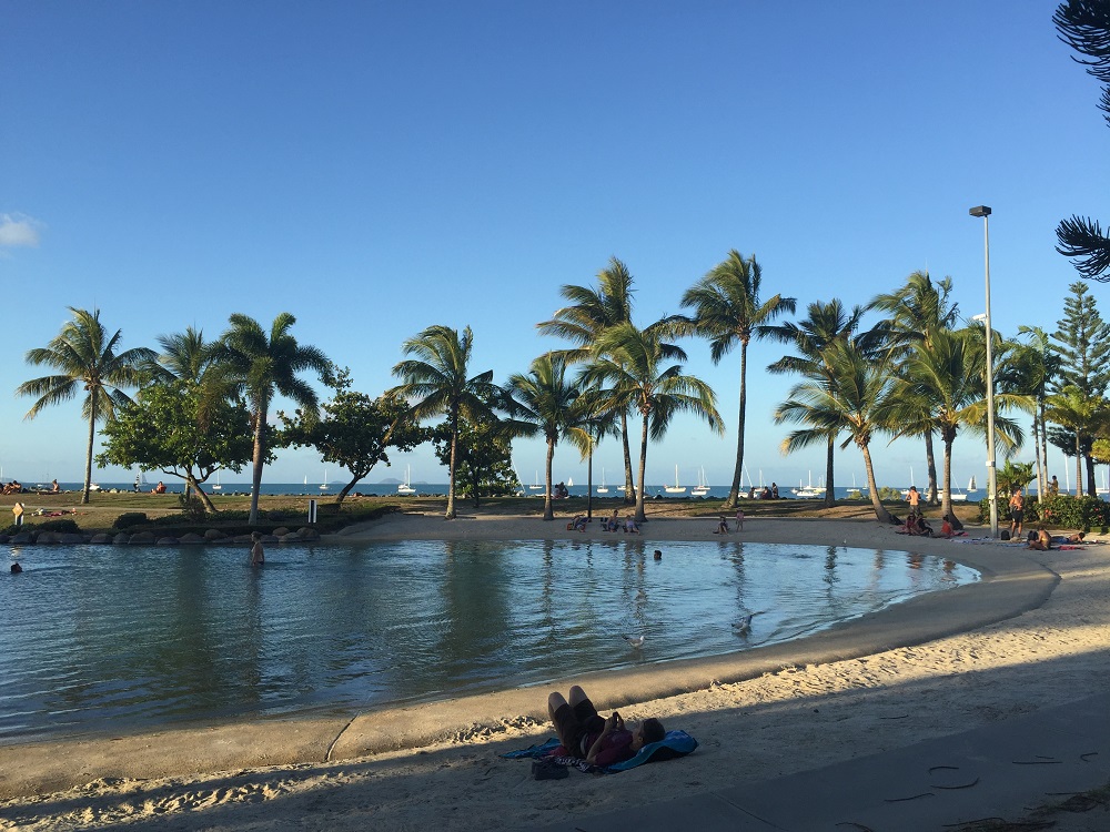 Just a small part of the huge swimming lagoon on the foreshore at Airlie Beach. An excellent feature that is well patronised.