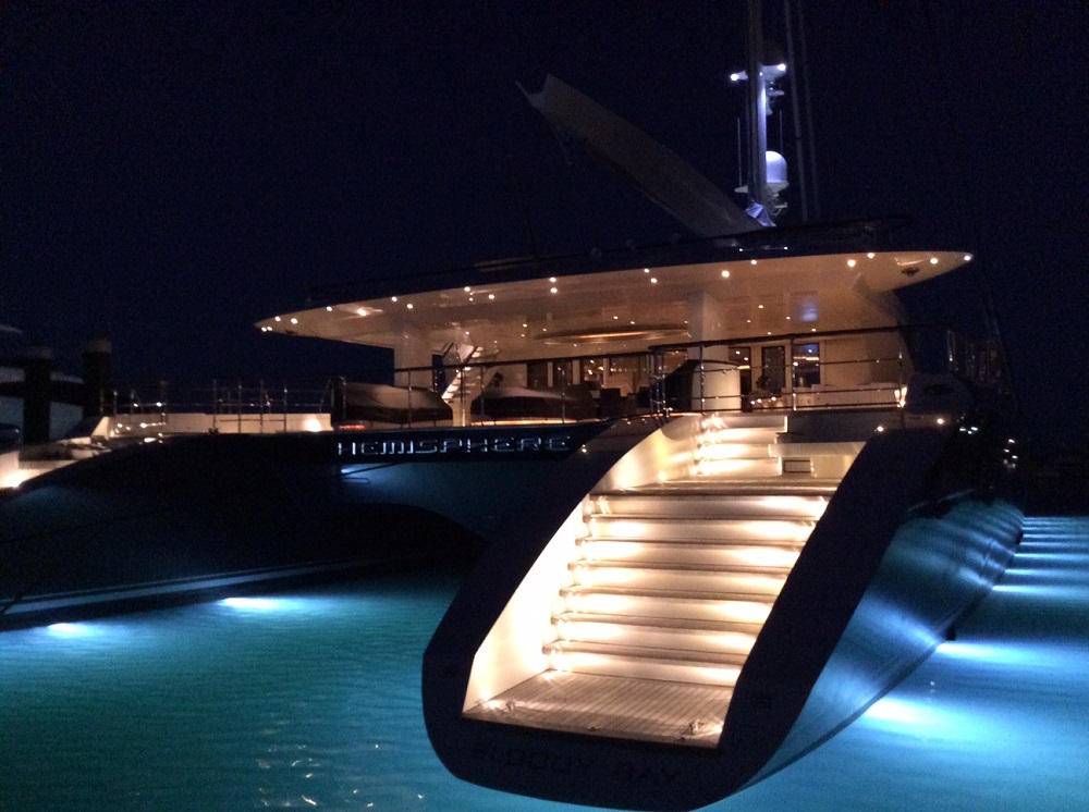 Hemisphere, the catamaran. This is luxury at it's most opulent.