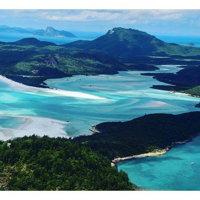 This is Hill Inlet. Not my photo - taken from a greater height than I could manage. Here you can see the size of the Inlet and the shifting sands we had to negotiate. Not complaining - top anchorage.