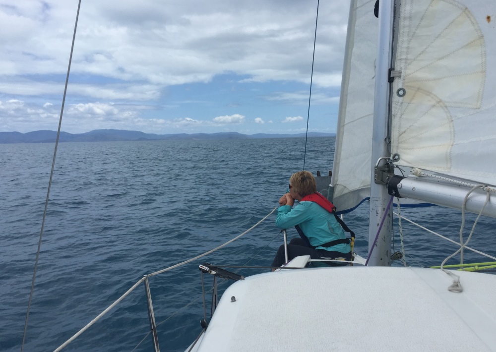 Enjoying a lovely sail from Cid towards Airlie.