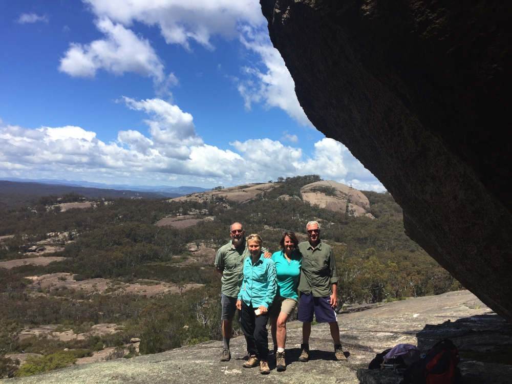 Yay! We all made it to the top. Mt Norman, Girraween NP