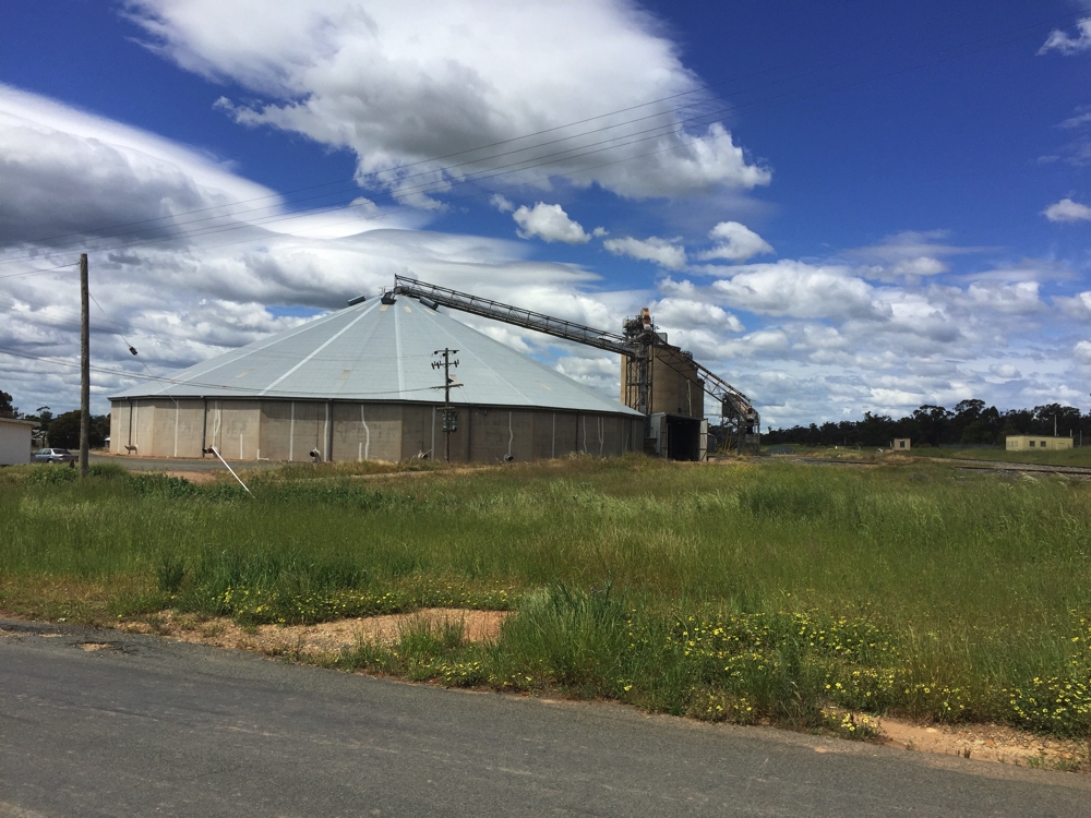I 'think' this is a grain storage building. Just outside West Wyalong.