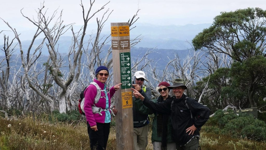 THAT'S where we're going - plus another 3km to the top of Feathertop and back down again.