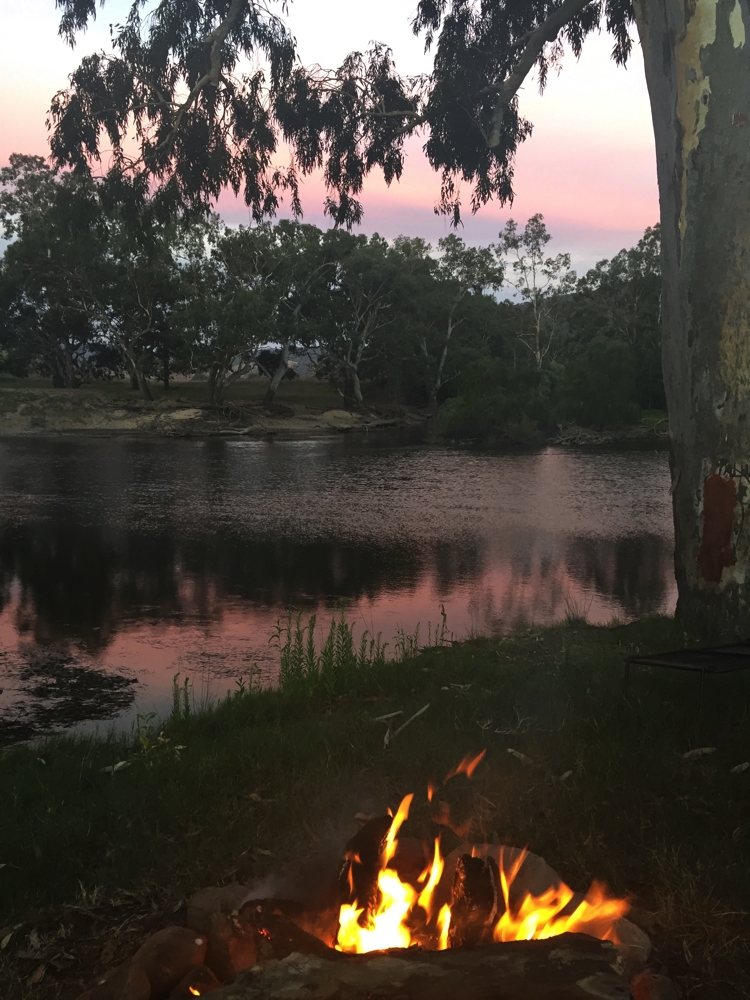 Sunset at Gadds Bend on the Murray River.