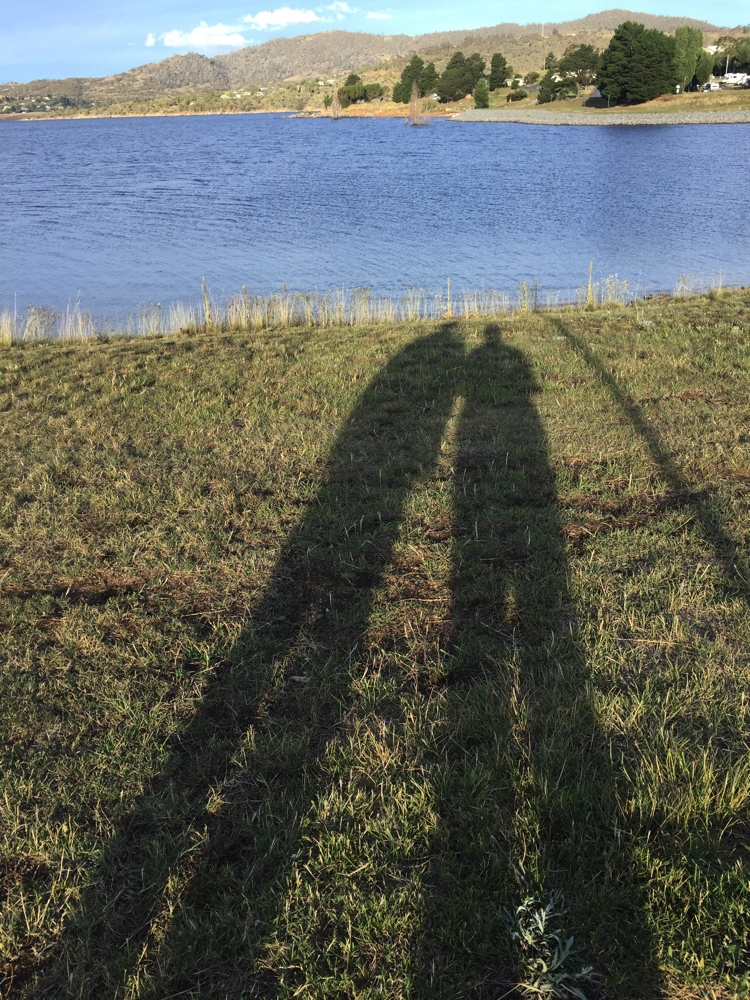 Afternoon shadows at Lake Jindabyne.