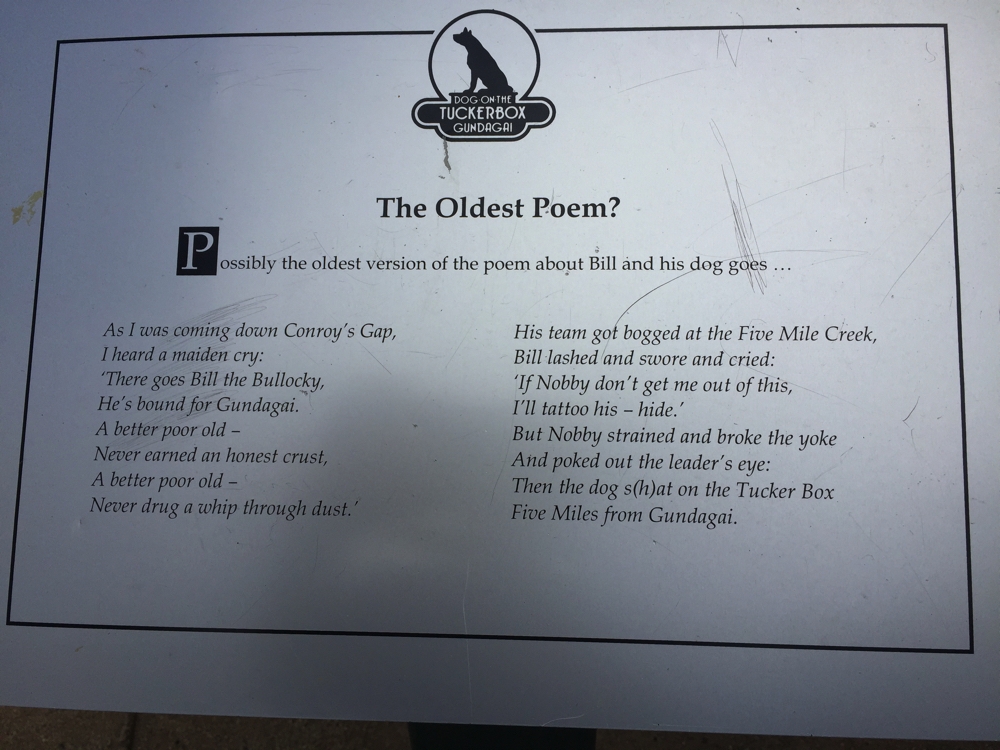This is the poem that brought fame to the town of Gundagai.