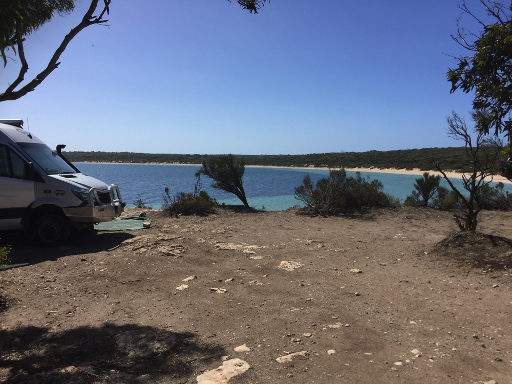 Another view of our great campsite at Fisherman Point, Lincoln National Park.