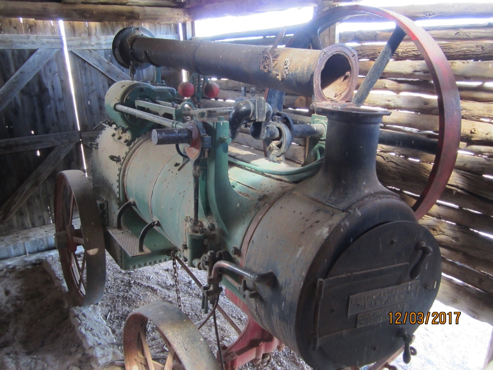 The steam engine that provided the power for the clippers. Mungo Station shearing shed.