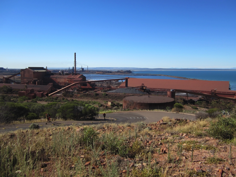 The steel works at Whyalla, taken from The Hummock.