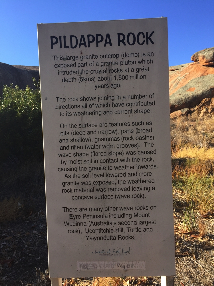 Information sign re Pildappa Rock