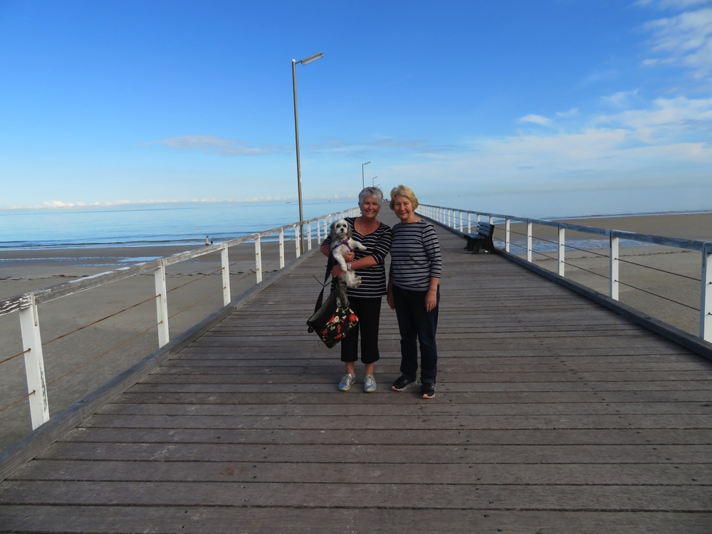 Daisy, Terry and Denise on Semaphore pier.