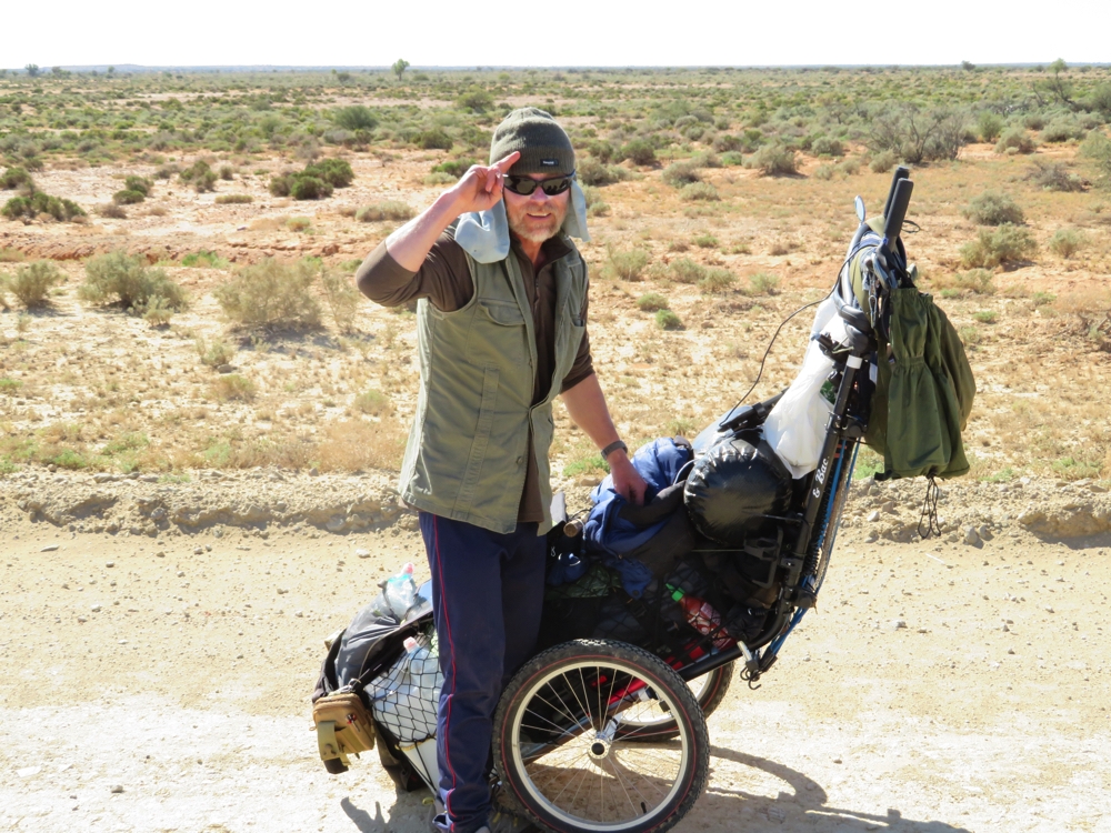 Brendon, a crazy (in my opinion) Brit who is walking from Adelaide to Karumba. Now that's a trek and a half!