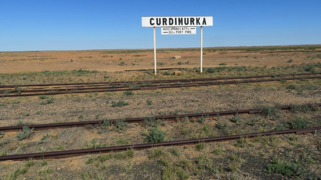 Curdimurka - wide gauge line closest, narrow gauge on the other side.