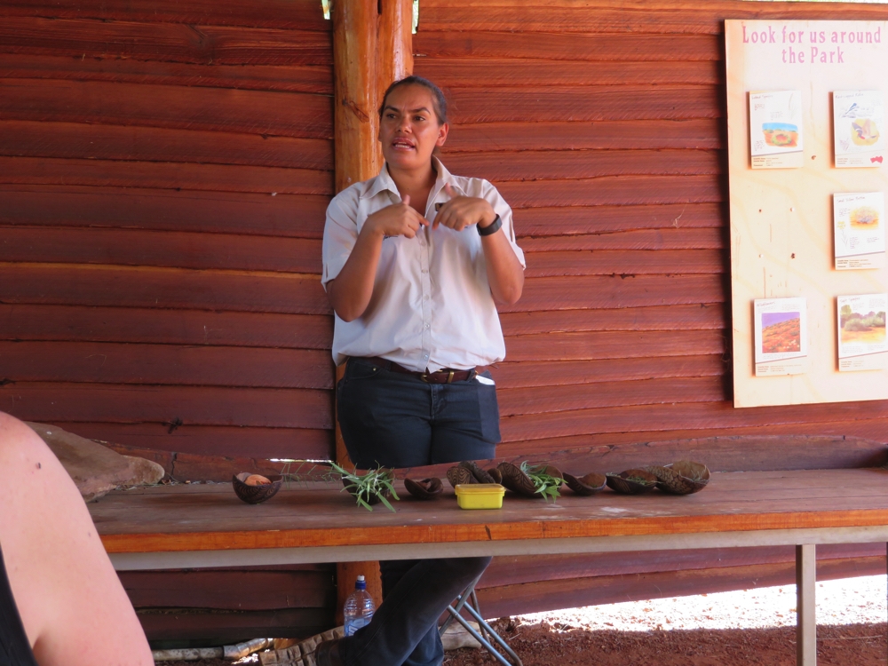 One of the rangers giving an information session on traditional indigenous medicines.