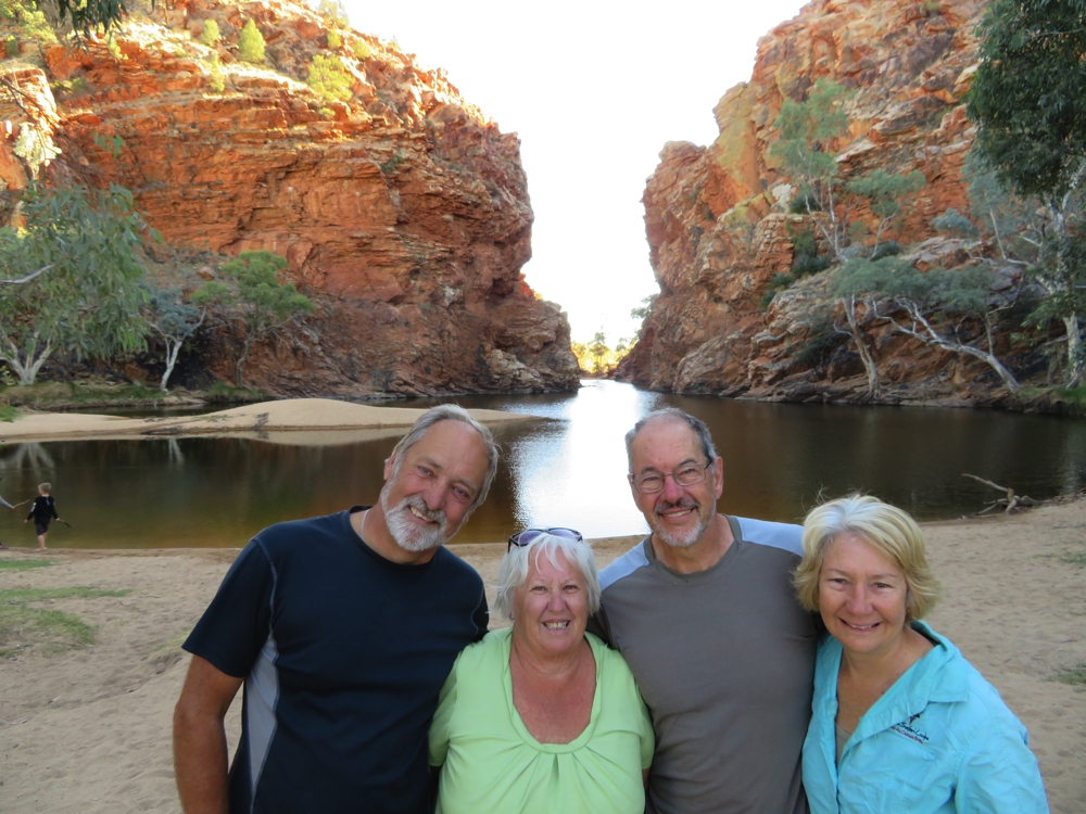 The four intrepid travellers at Ellery Big Hole
