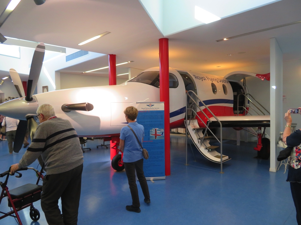 An RFDS plane mock-up at the RFDS display in Alice. Let's hope we never get to see one used in anger.