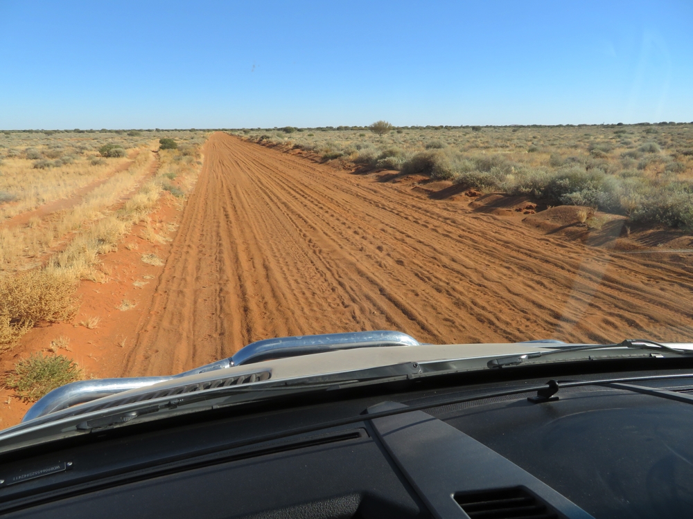 When driving on corrugations you spend your time swapping from one side of the road to the other, always sure it's less bumpy where you're not. Lucky it's rare to see any other traffic.