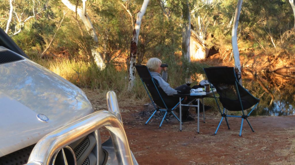A twitcher! At our campsite beside the Middle branch of the Gascoyne River.