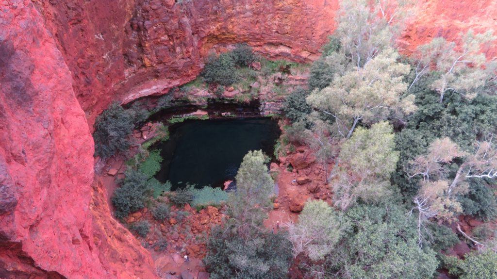Circular Pool, from the rim of Dales Gorge.